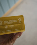 Detail of the compostable pouch and seal