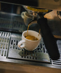 Pulling espresso at the bar