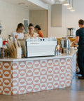 Customers at the counter in the Morro Bay cafe