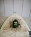 Moss Green Happy Coffee Camp Mug