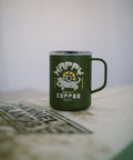 Moss Green Happy Coffee Camp Mug