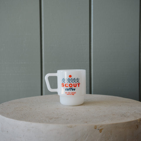 Scout Milk Glass Mug in White - Wave - view 2