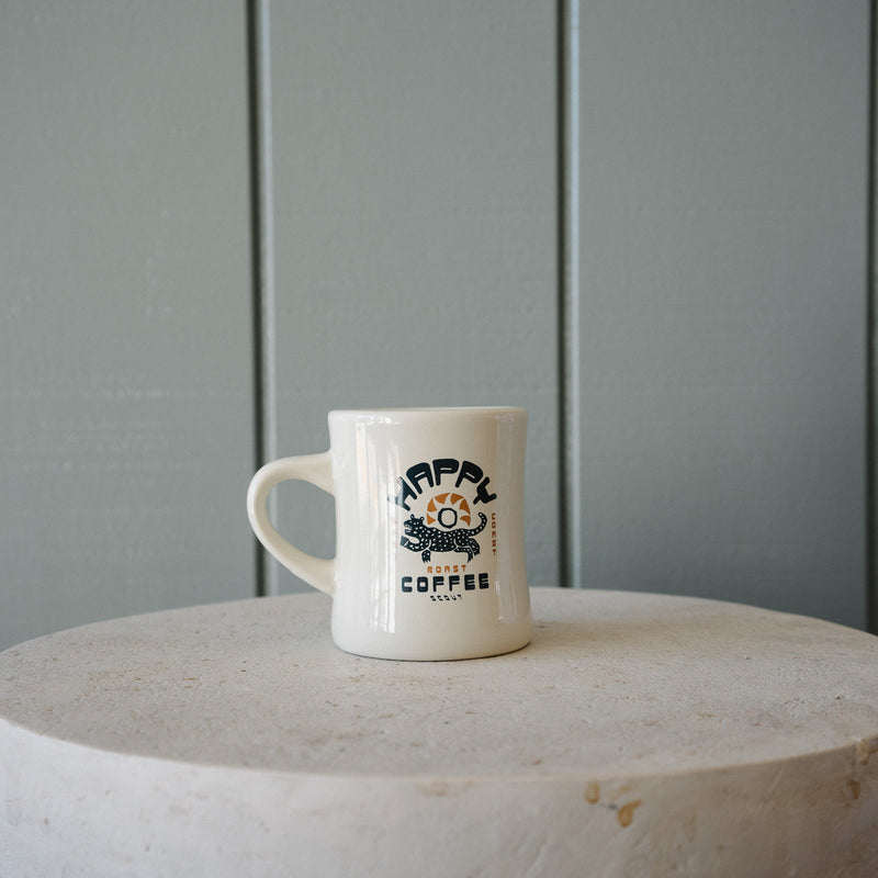 Scout Diner Mug in Natural - Happy Coffee
