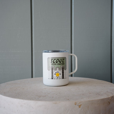 Scout Camp Mug in White - Yellow Sun - view 2