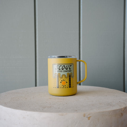 Scout Camp Mug in Honeycomb - Orange Sun