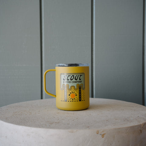 Scout Camp Mug in Honeycomb - Orange Sun - view 2