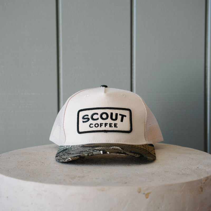 Scout Camo Trucker Hat in Natural / Camo
